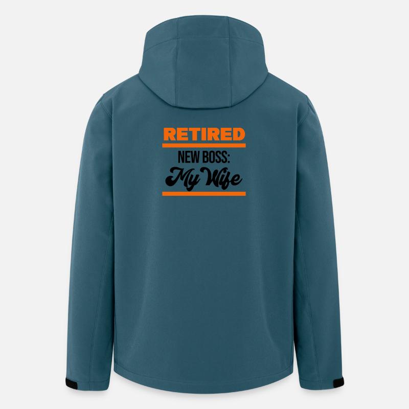 Déclaration de retraite Retraité Carrière d’aîné - Veste softshell homme en polyester recyclé Stanley/Stella - bleu pétrole foncé