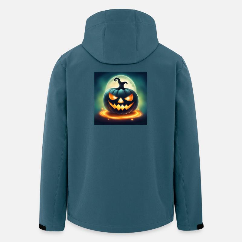 Halloween Pumpkin - Printflow - Recycelte Männer Softshell-Jacke von Stanley/Stella - Dunkles Petrol