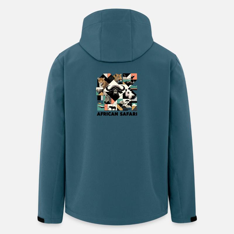Afrika Safari - Recycelte Männer Softshell-Jacke von Stanley/Stella - Dunkles Petrol
