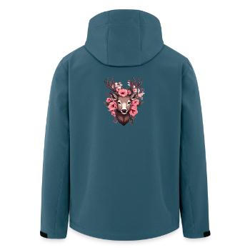 Roe Deer with Flowers Costumes Deer Head Deer Head - Men’s Recycled Softshell Jacket by Stanley/Stella - stargazer - Back - AI Model Male 185 light (185cm)