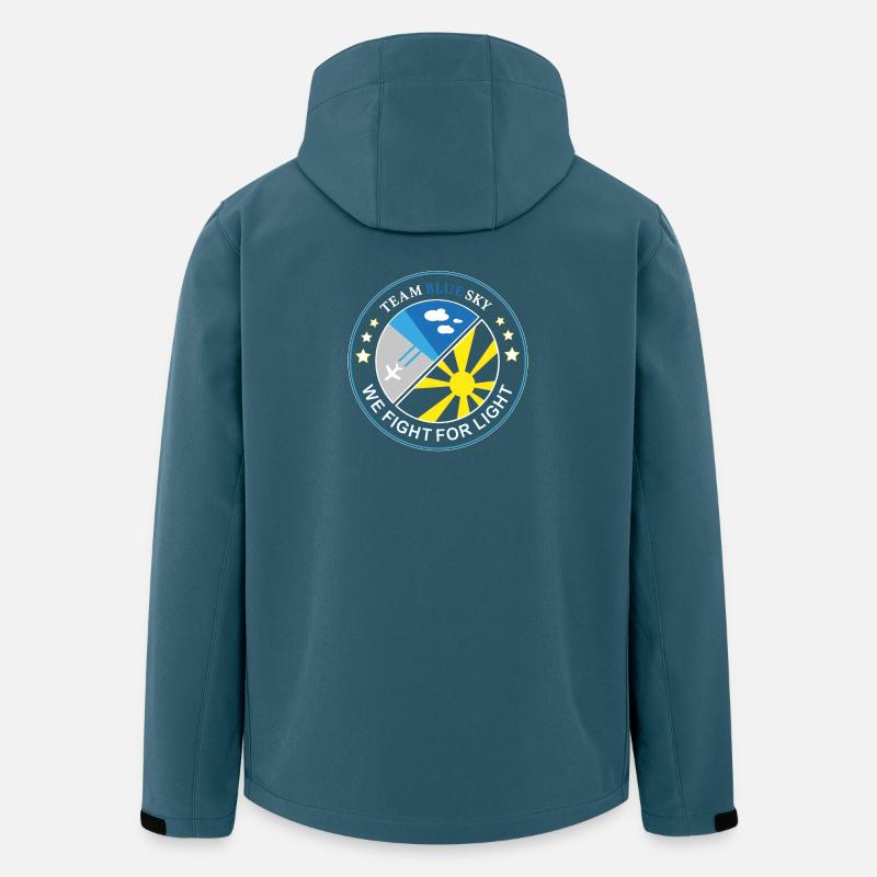 Blue Sky Flight Team Abzeichen - Recycelte Männer Softshell-Jacke von Stanley/Stella - Dunkles Petrol