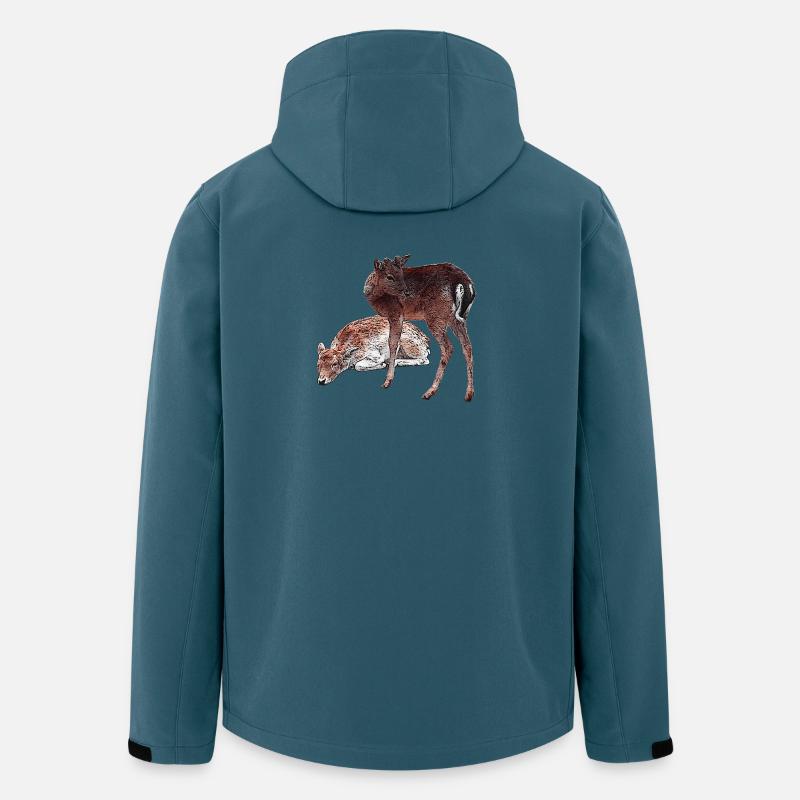 Hirschbabys, schenken Mädchen, niedlich - Recycelte Männer Softshell-Jacke von Stanley/Stella - Dunkles Petrol