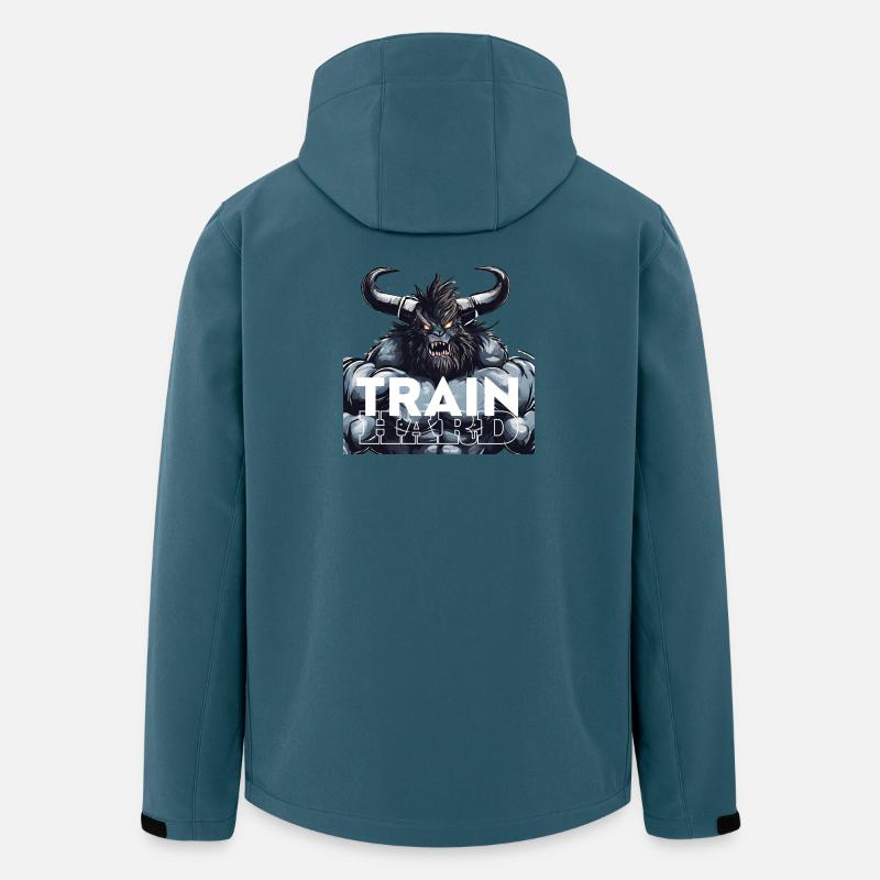 Train Hard Beast - Recycelte Männer Softshell-Jacke von Stanley/Stella - Dunkles Petrol