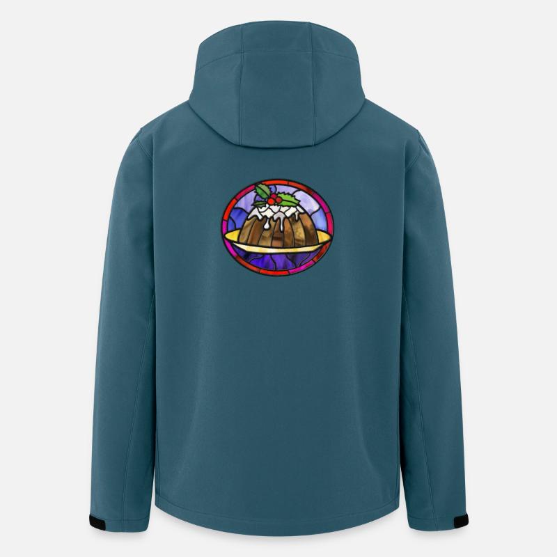 Weihnachtspudding. Weihnachtliche Illustration - Recycelte Männer Softshell-Jacke von Stanley/Stella - Dunkles Petrol