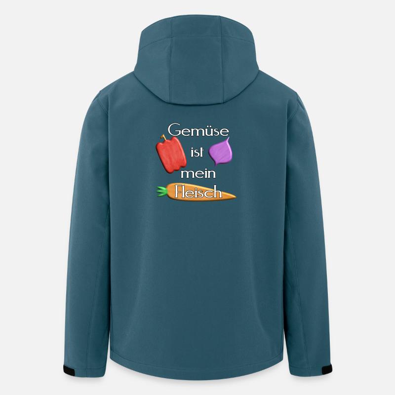 Gemüse - Gemüse ist mein Fleisch - weiß - Recycelte Männer Softshell-Jacke von Stanley/Stella - Dunkles Petrol