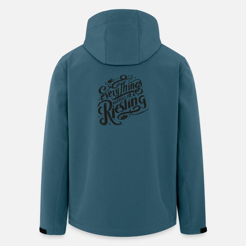 everything happens for a riesling! - Recycelte Männer Softshell-Jacke von Stanley/Stella - Dunkles Petrol
