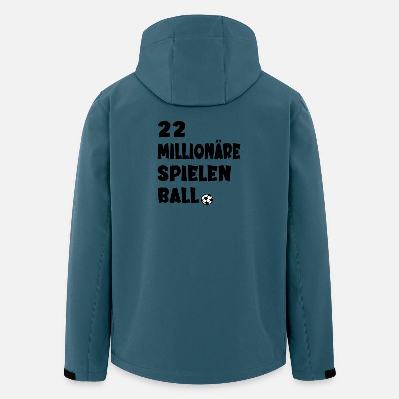 Fußballer Sprüche - MULTI MILLIONÄRE SPIELEN BALL - Recycelte Männer Softshell-Jacke von Stanley/Stella - Dunkles Petrol