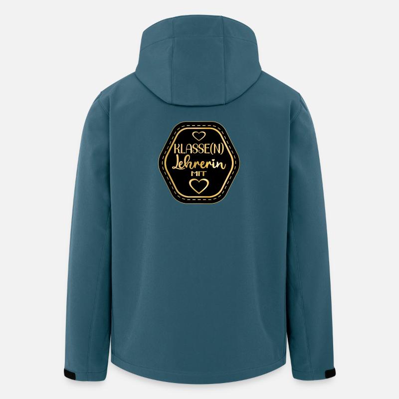 KLASSENLEHRERIN - LEHRERIN MIT HERZ - Recycelte Männer Softshell-Jacke von Stanley/Stella - Dunkles Petrol