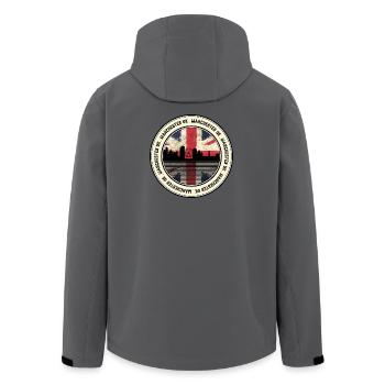 Manchester UK Skyline-Abzeichen - Recycelte Männer Softshell-Jacke von Stanley/Stella - Dunkles Petrol - Hinten - AI Model Male 185 light (185cm)