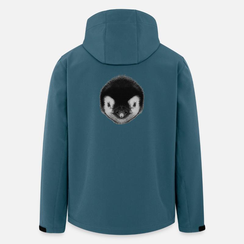 pinguinbaby, tiergesicht - Recycelte Männer Softshell-Jacke von Stanley/Stella - Dunkles Petrol
