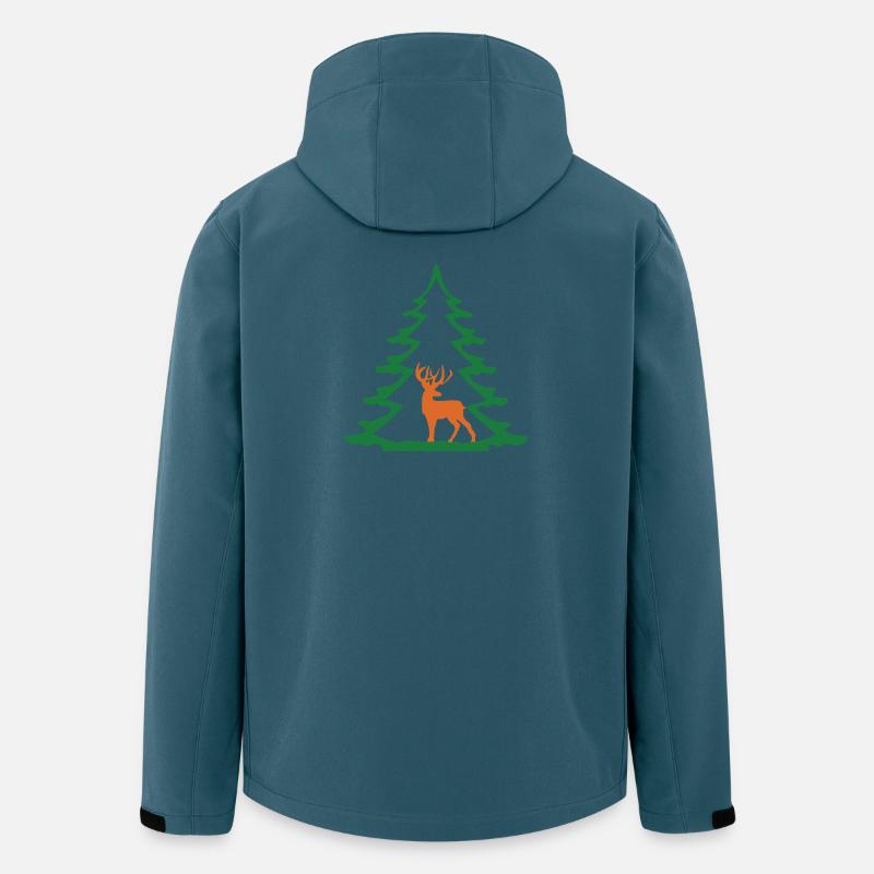 FIR TREE WITH DEER - Men’s Recycled Softshell Jacket by Stanley/Stella - stargazer