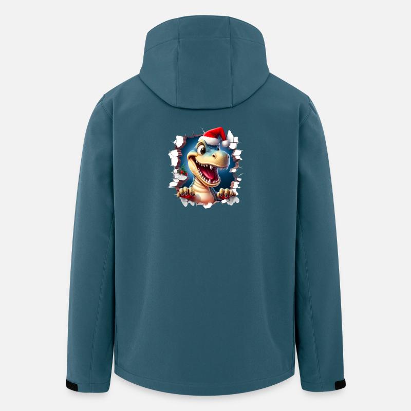 Percée de Noël chez les Dinos - Veste softshell homme en polyester recyclé Stanley/Stella - bleu pétrole foncé