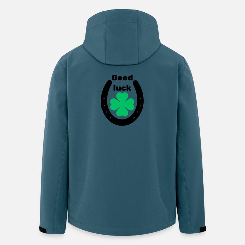Viel Glück - Recycelte Männer Softshell-Jacke von Stanley/Stella - Dunkles Petrol