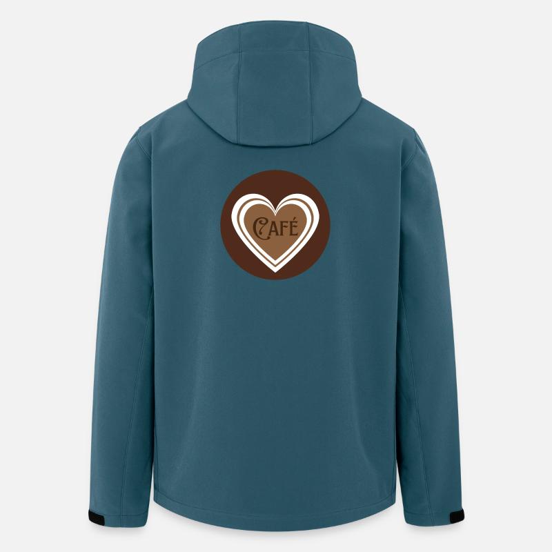 Kaffee mit Herzen - Recycelte Männer Softshell-Jacke von Stanley/Stella - Dunkles Petrol