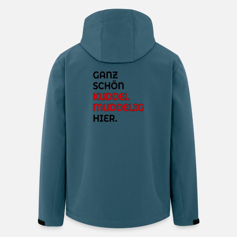KUDDELMUDDELIG PLATTDEUTSCH SPRÜCHE - Recycelte Männer Softshell-Jacke von Stanley/Stella - Dunkles Petrol
