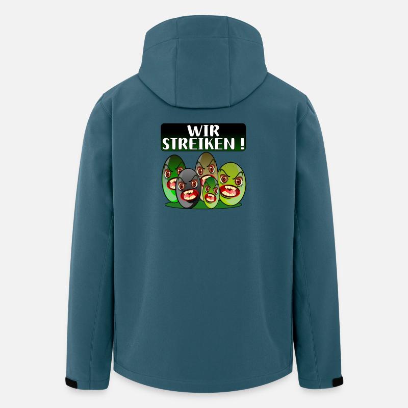 Wir Streiken Cartoon Sprüche - Recycelte Männer Softshell-Jacke von Stanley/Stella - Dunkles Petrol