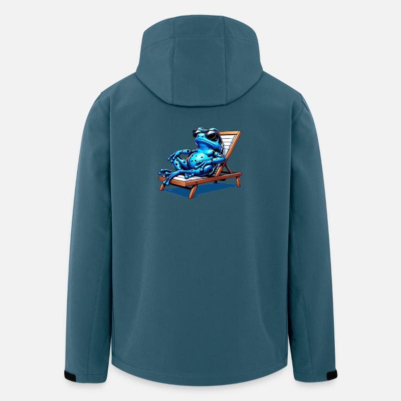 Pfeilgiftfrosch Frosch Design - Recycelte Männer Softshell-Jacke von Stanley/Stella - Dunkles Petrol