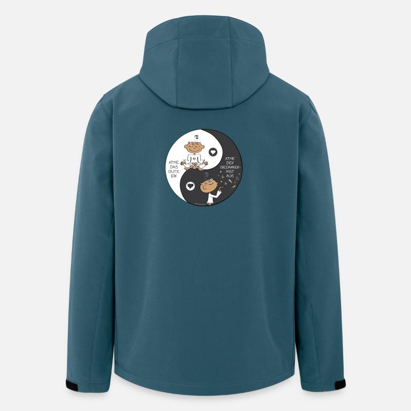 Yin Yang - Recycelte Männer Softshell-Jacke von Stanley/Stella - Dunkles Petrol