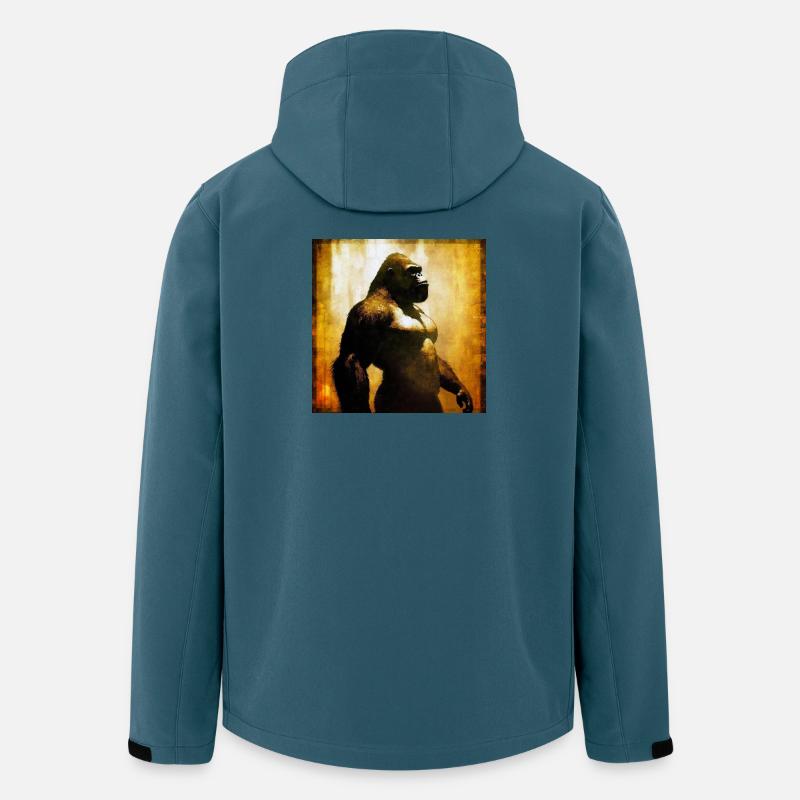 Gorilla 03 - Recycelte Männer Softshell-Jacke von Stanley/Stella - Dunkles Petrol
