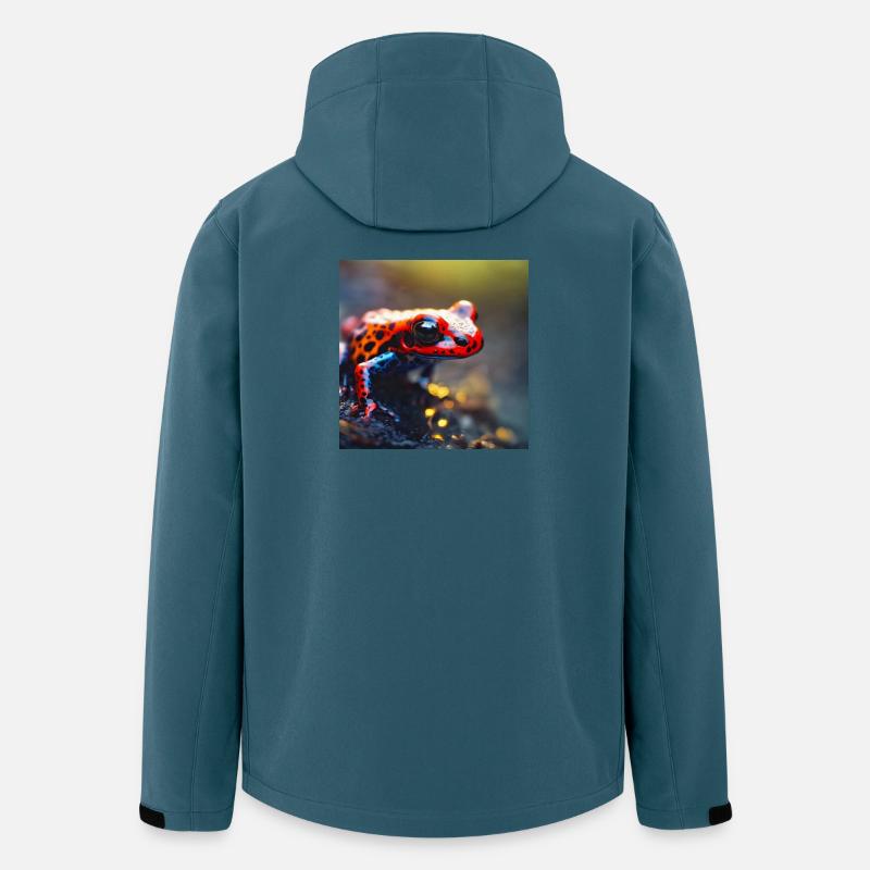 Bunter Frosch - Recycelte Männer Softshell-Jacke von Stanley/Stella - Dunkles Petrol