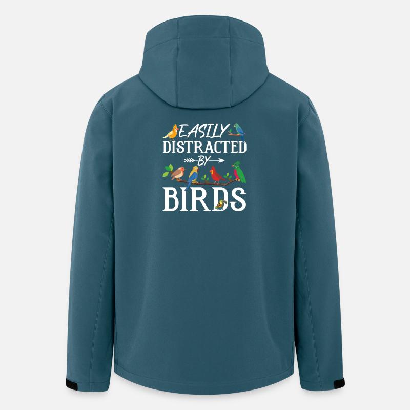 Facilement distrait par les oiseaux - Veste softshell homme en polyester recyclé Stanley/Stella - bleu pétrole foncé