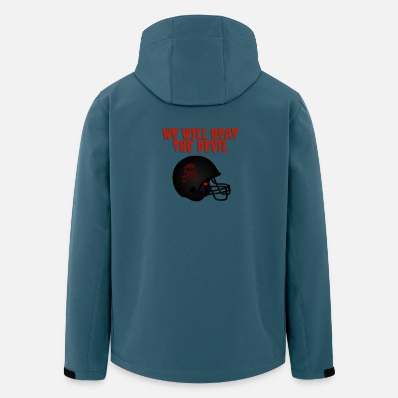 Düstere Motivationsbotschaft mit Schädel - Recycelte Männer Softshell-Jacke von Stanley/Stella - Dunkles Petrol