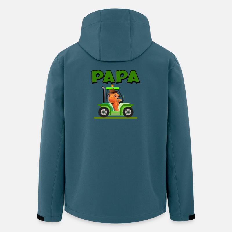 Bauer Vater Traktor - Recycelte Männer Softshell-Jacke von Stanley/Stella - Dunkles Petrol