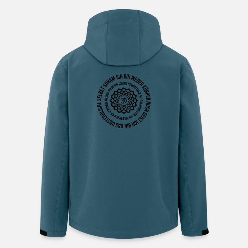 Kronenchakra Mantra SOHAM ich bin Frieden - Recycelte Männer Softshell-Jacke von Stanley/Stella - Dunkles Petrol