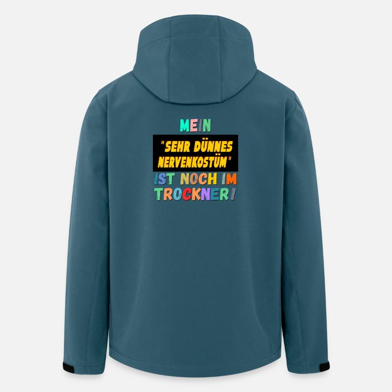 LUSTIGE KARNEVALSSPRÜCHE NERVENKOSTÜM - Recycelte Männer Softshell-Jacke von Stanley/Stella - Dunkles Petrol