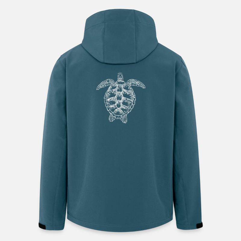 Turtle white2 - Recycelte Männer Softshell-Jacke von Stanley/Stella - Dunkles Petrol