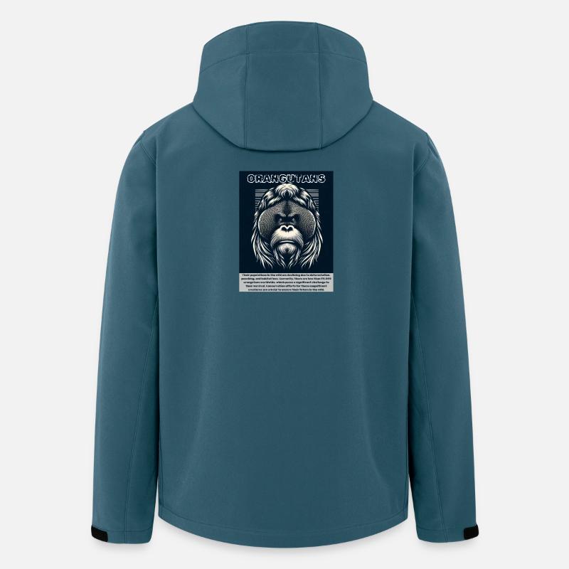 Orang-utans - Recycelte Männer Softshell-Jacke von Stanley/Stella - Dunkles Petrol