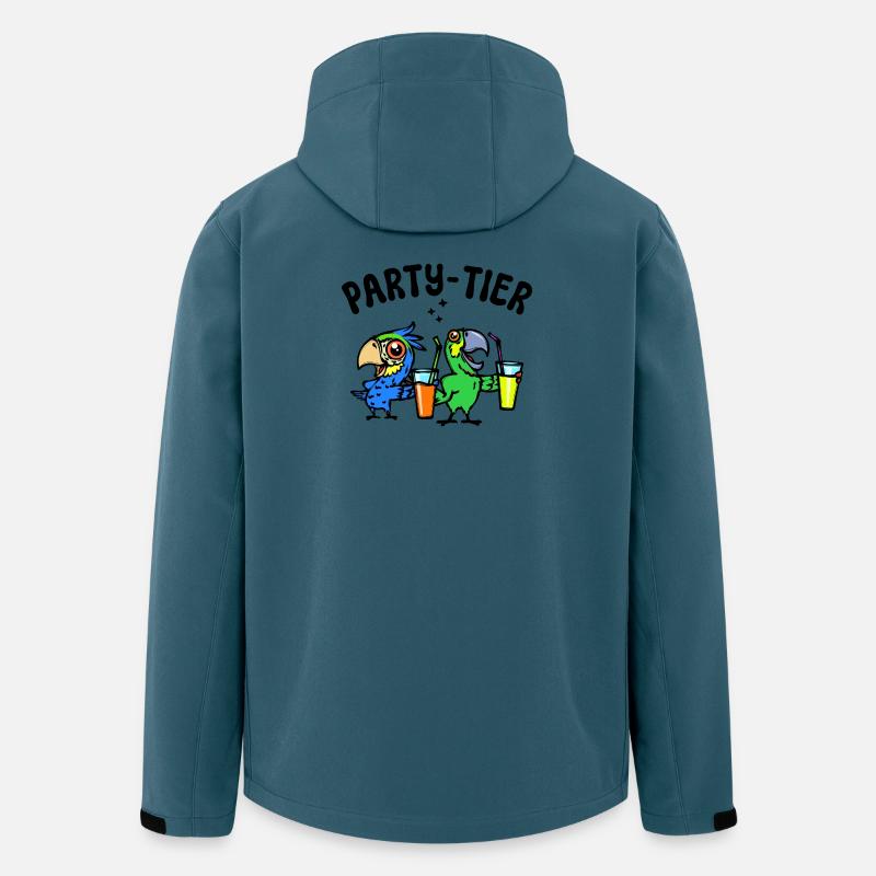Animal Perroquet Déclaration Zoo Jungle Oiseaux - Veste softshell homme en polyester recyclé Stanley/Stella - bleu pétrole foncé