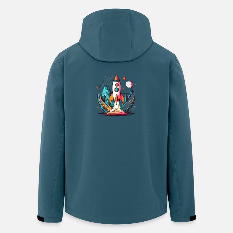 Rakete mit stylischem Design freigestellt - Recycelte Männer Softshell-Jacke von Stanley/Stella - Dunkles Petrol