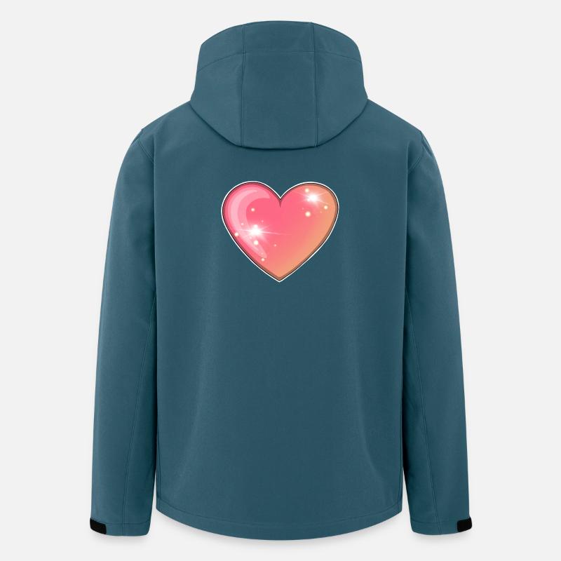 Sparkling Pink Heart Illustration - Men’s Recycled Softshell Jacket by Stanley/Stella - stargazer