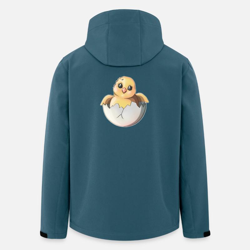Mignon nouveau-né et illustration d’œuf - Veste softshell homme en polyester recyclé Stanley/Stella - bleu pétrole foncé