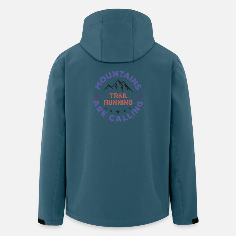 Trailrunning - Berge rufen - Recycelte Männer Softshell-Jacke von Stanley/Stella - Dunkles Petrol