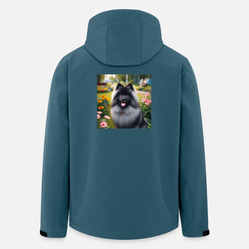 Wolspitz Keeshond - Veste softshell homme en polyester recyclé Stanley/Stella - bleu pétrole foncé