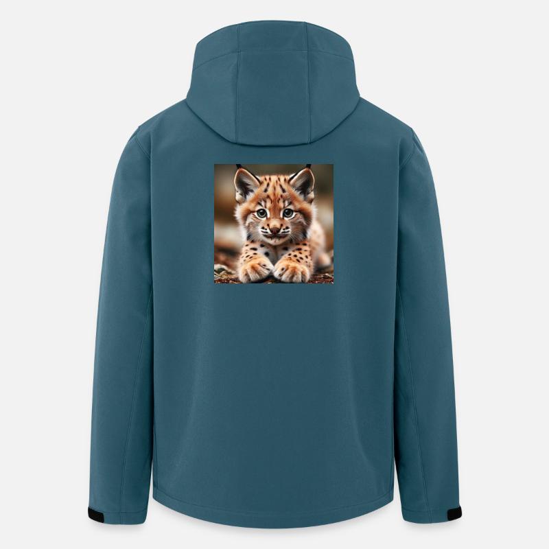 Iberisches Luchsjunges - Recycelte Männer Softshell-Jacke von Stanley/Stella - Dunkles Petrol