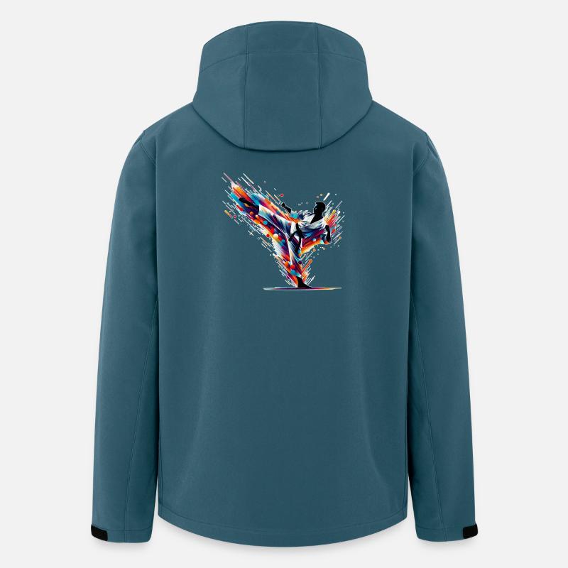 Karate Explosion - Recycelte Männer Softshell-Jacke von Stanley/Stella - Dunkles Petrol