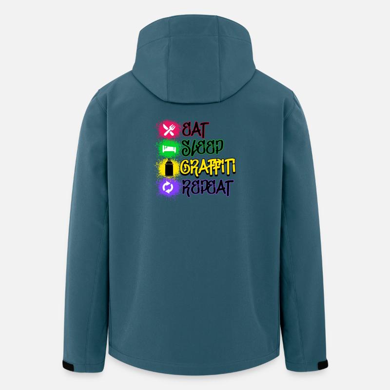Graffiti Statement Sprayer Spraydose Kunst - Recycelte Männer Softshell-Jacke von Stanley/Stella - Dunkles Petrol