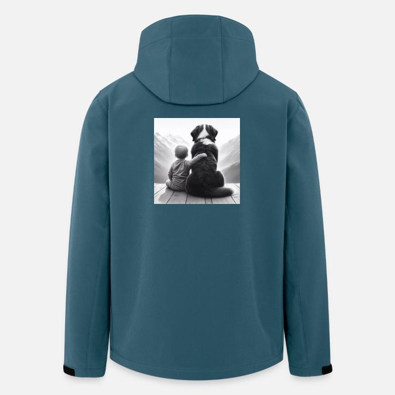 Berner Sennenhund - Recycelte Männer Softshell-Jacke von Stanley/Stella - Dunkles Petrol