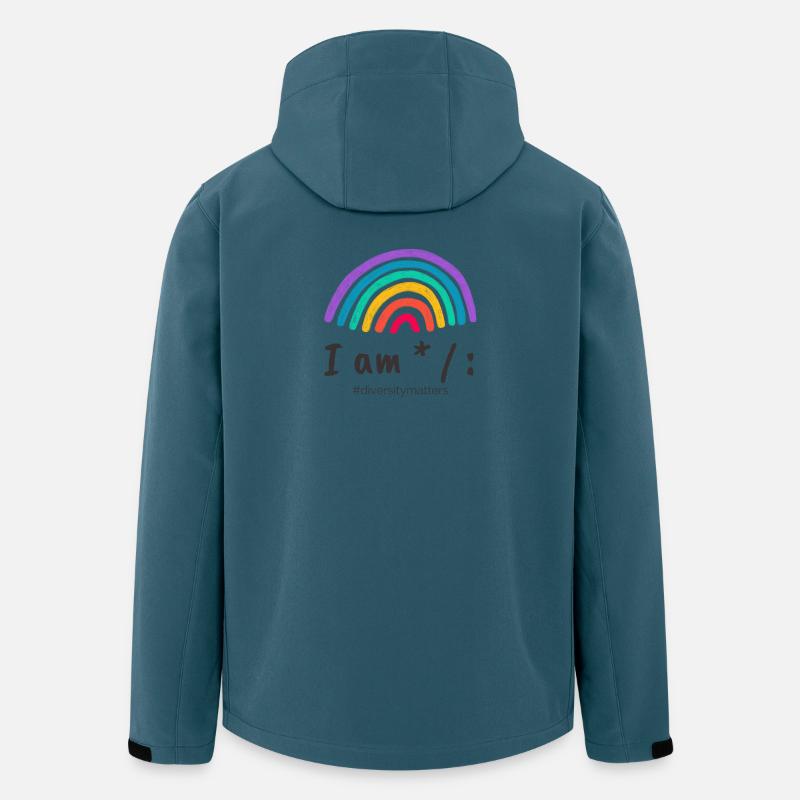 I am * / : #diversitymatters - Recycelte Männer Softshell-Jacke von Stanley/Stella - Dunkles Petrol