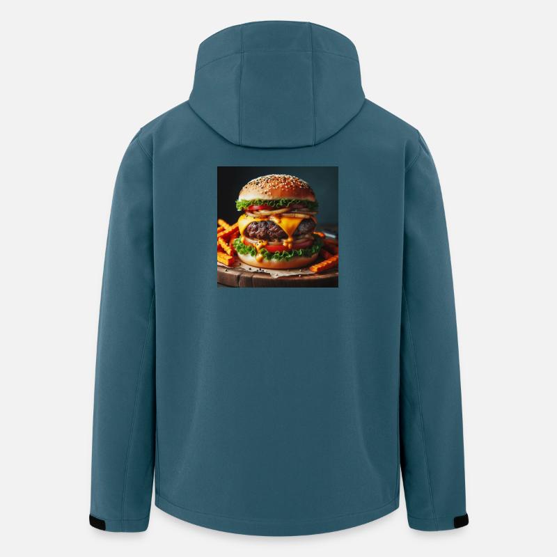Burger complet - Veste softshell homme en polyester recyclé Stanley/Stella - bleu pétrole foncé