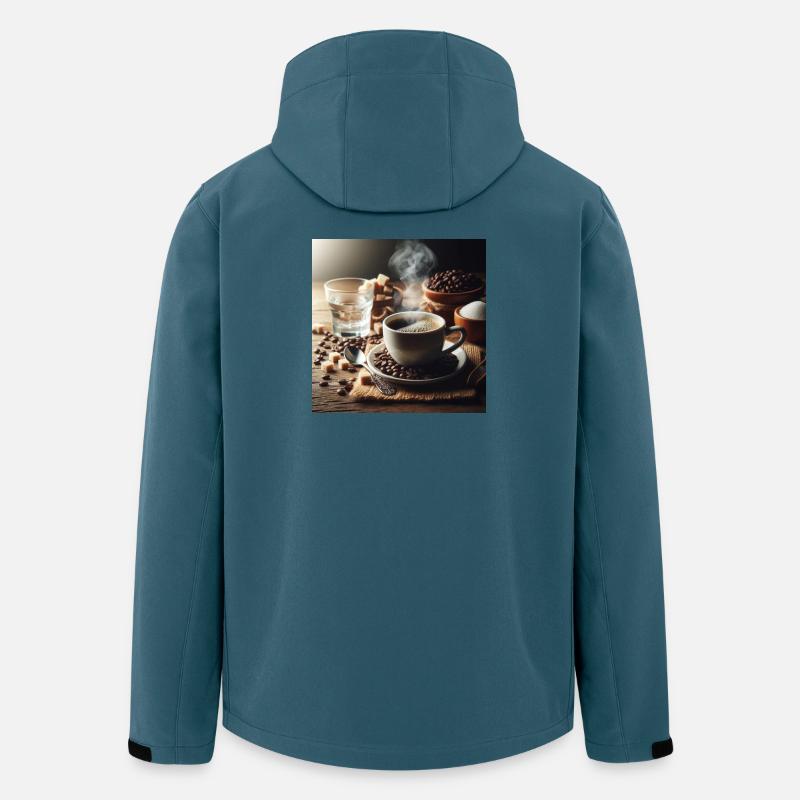 Tasse Kaffee - Recycelte Männer Softshell-Jacke von Stanley/Stella - Dunkles Petrol
