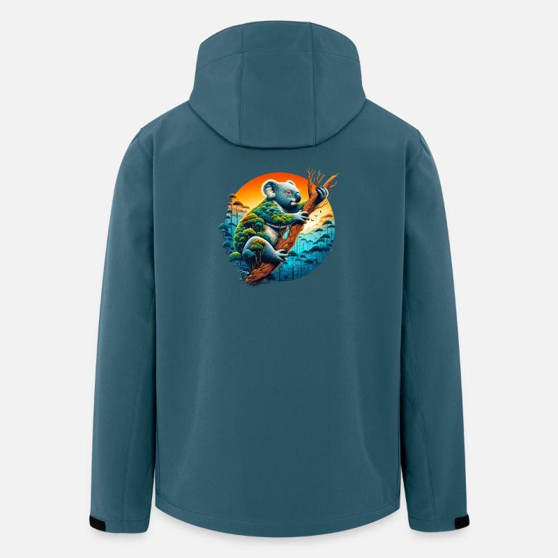 Koala - Recycelte Männer Softshell-Jacke von Stanley/Stella - Dunkles Petrol