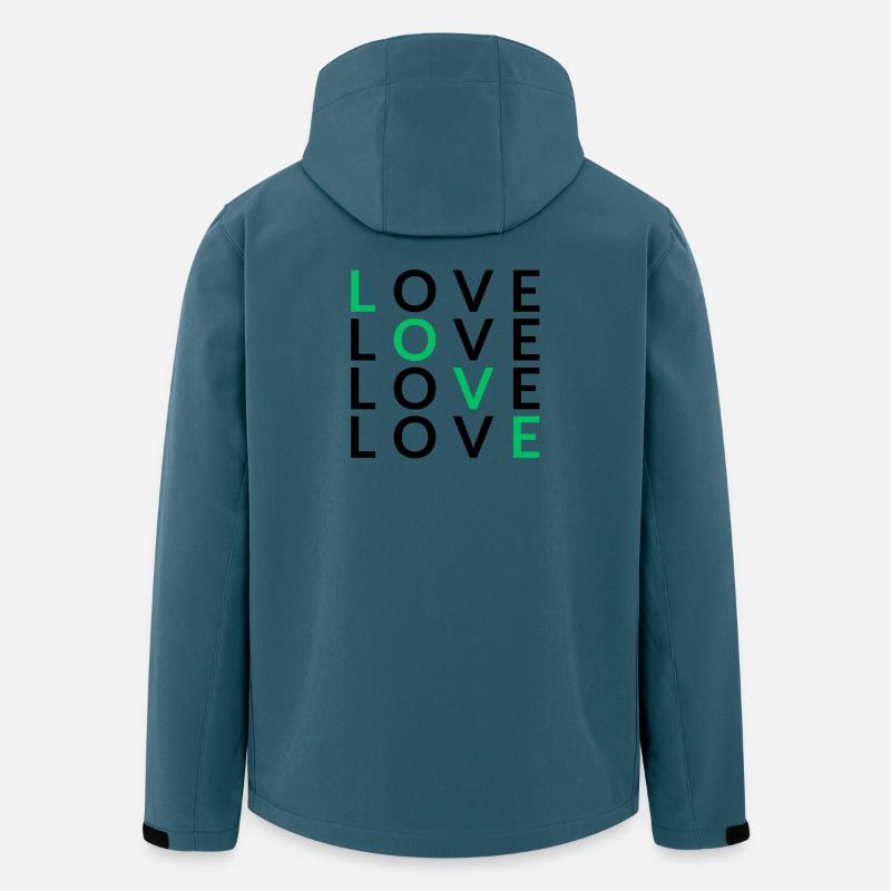 4 LOVE green - Recycelte Männer Softshell-Jacke von Stanley/Stella - Dunkles Petrol