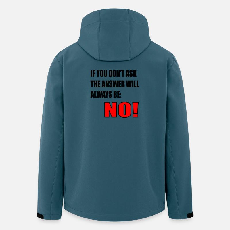 MUT ZITAT - ANTWORT NEIN - Recycelte Männer Softshell-Jacke von Stanley/Stella - Dunkles Petrol
