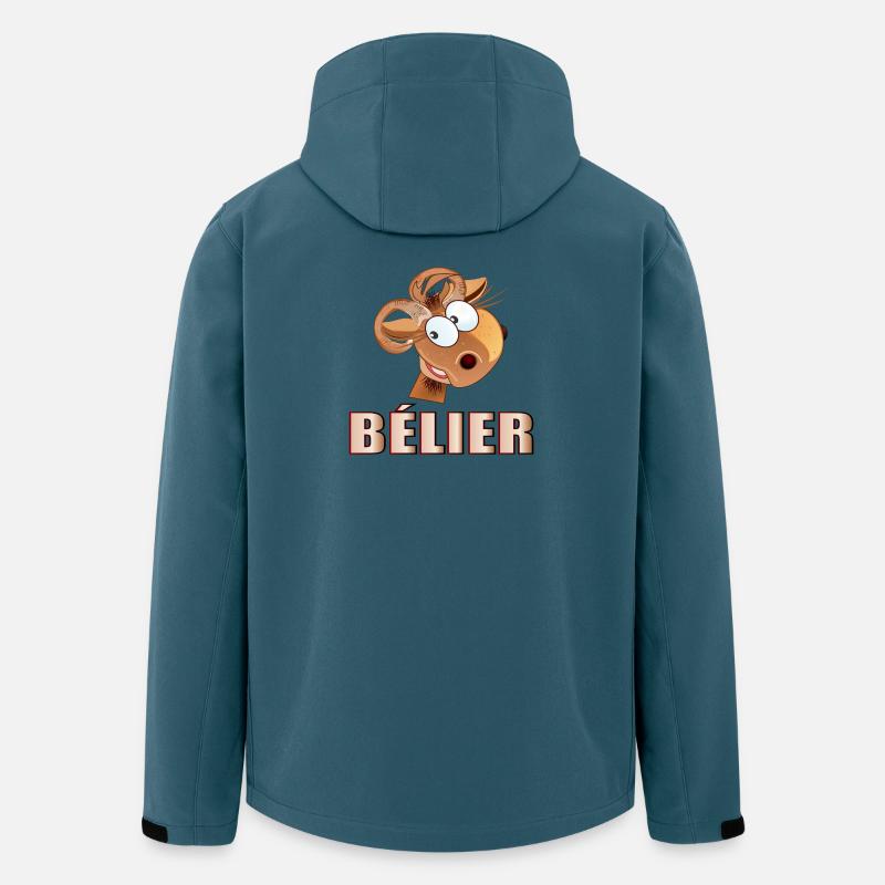 Bélier Anniversaire mars avril - Veste softshell homme en polyester recyclé Stanley/Stella - bleu pétrole foncé