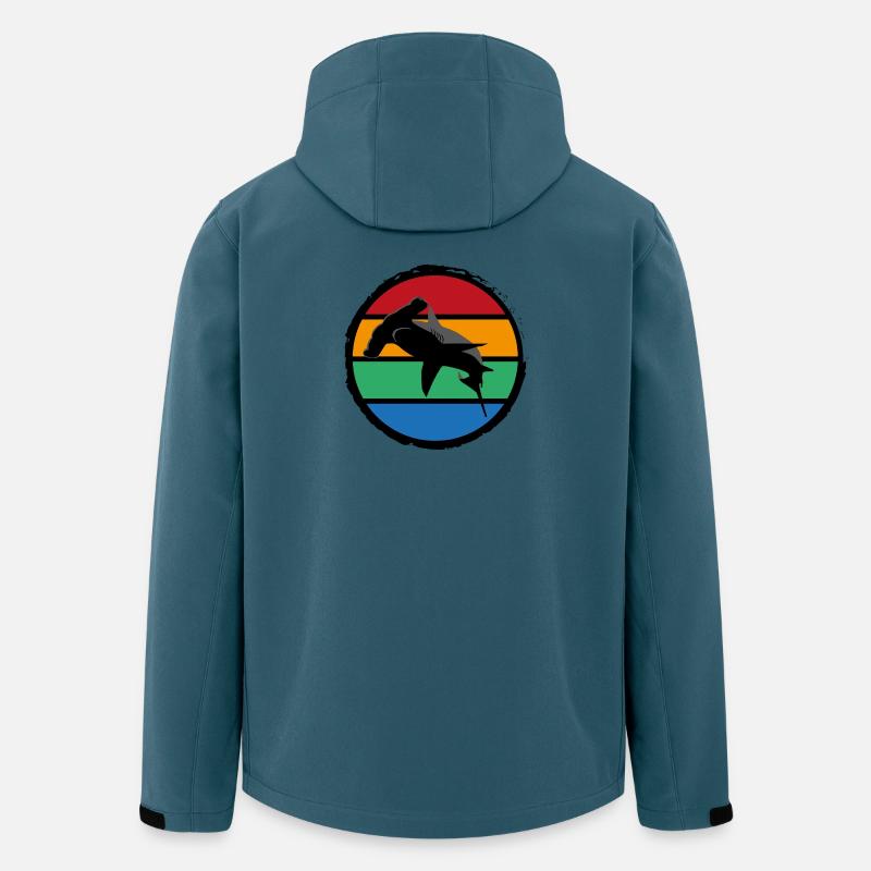14 Hammerhai sunset - Recycelte Männer Softshell-Jacke von Stanley/Stella - Dunkles Petrol