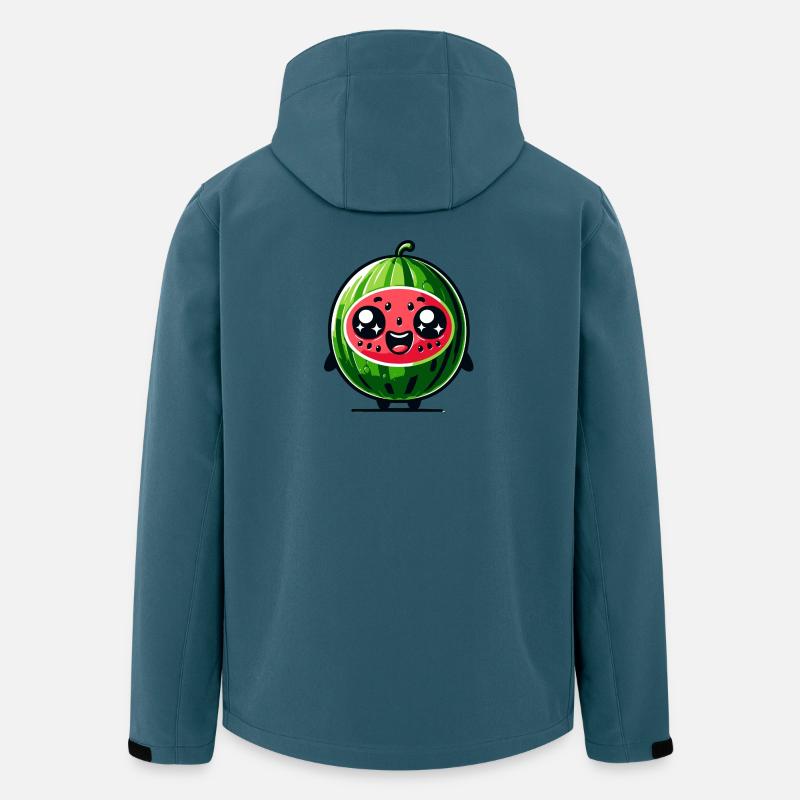 Watermelon Whimsy : la joie juteuse - Veste softshell homme en polyester recyclé Stanley/Stella - bleu pétrole foncé